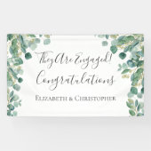 Eucalyptus groen botanische verlovingsbanner spandoek (Horizontaal)