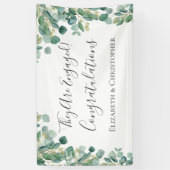 Eucalyptus groen botanische verlovingsbanner spandoek (Verticaal)