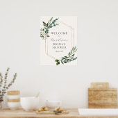 Eucalyptus groen bruidsbaby shower welkomstbord poster (Keuken)