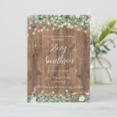 Eucalyptus groen bruidsdouche uitnodiging (Staand voorkant)
