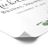 Eucalyptus groen bruidsdouche welkom poster (Hoek)