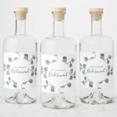 Eucalyptus groen bruidsmeisje voorstel likeurfles etiket (Flessen)