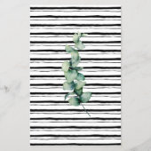 Eucalyptus groen bruidsshower bingo spelkaart flyer (Achterkant)