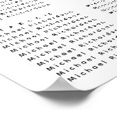 Eucalyptus groen bruiloft 16 tafel zitplaatsen poster (Hoek)