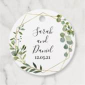 Eucalyptus groen bruiloft bedankjes labels (Voorkant)