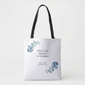 Eucalyptus groen bruiloft bruidsfeest tote bag (Voorkant)