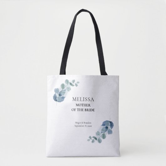Eucalyptus groen bruiloft bruidsfeest tote bag (Voorkant)