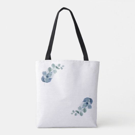 Eucalyptus groen bruiloft bruidsfeest tote bag (Achterkant)