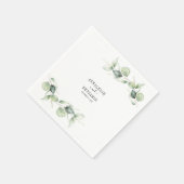 Eucalyptus groen bruiloft cocktail servet (Hoek)