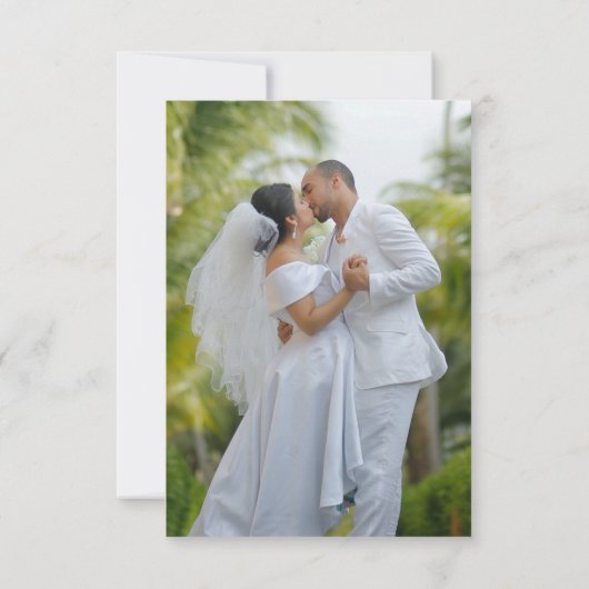 Eucalyptus groen bruiloft dank u kaart (Achterkant)