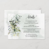 Eucalyptus groen bruiloft details invoegen Kaart (Voorkant / Achterkant)