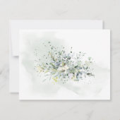 Eucalyptus groen bruiloft details invoegen Kaart (Achterkant)