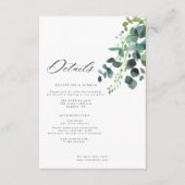 Eucalyptus groen bruiloft Enclosure Kaart (Voorkant)
