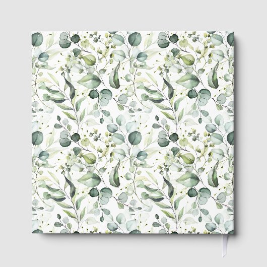 Eucalyptus groen bruiloft gastenboek (Achterkant)