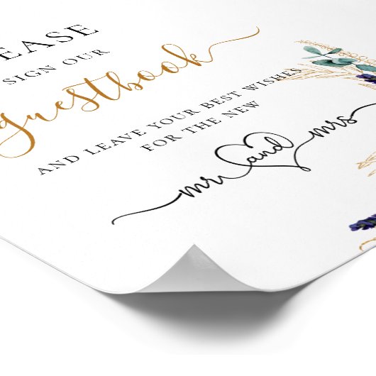 Eucalyptus groen bruiloft gastenboek teken poster