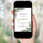 Eucalyptus groen bruiloft gastenboek teken poster