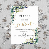 Eucalyptus groen bruiloft gastenboek teken poster