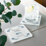 Eucalyptus groen bruiloft gepersonaliseerd glazen onderzetter<br><div class="desc">Gepersonaliseerde onderzetters voor u om aan te passen met de naam van elk lid van uw bruiloft om te gebruiken bij de repetititiediner en / of receptie, die als souvenirgeschenken mee naar huis kunnen worden genomen. U kunt ook de namen van de bruid en bruidegom en de trouwdatum toevoegen. Dit...</div>