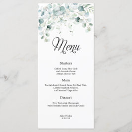 Eucalyptus groen bruiloft menu