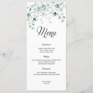 Eucalyptus groen bruiloft menu