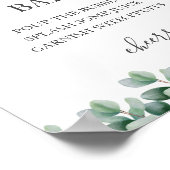 Eucalyptus groen bruiloft Mimosa teken Poster (Hoek)