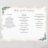 Eucalyptus groen bruiloft programma (Achterkant)