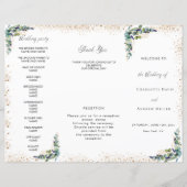 Eucalyptus groen bruiloft programma (Voorkant)