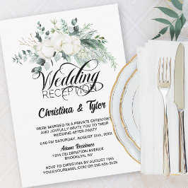 Eucalyptus groen bruiloft receptie kaart