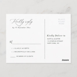 Eucalyptus groen bruiloft RSVP Briefkaart