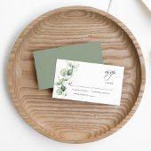 Eucalyptus groen bruiloft script RSVP Notitiekaartje