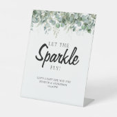 Eucalyptus groen Bruiloft sterretje teken Reclamebord Met Voetstuk (Voorkant)