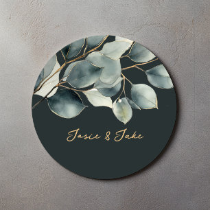 Eucalyptus groen  bruiloft sticker