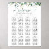 Eucalyptus groen bruiloft zitgrafiek Poster (Voorkant)