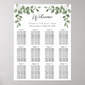 Eucalyptus groen bruiloft zitgrafiek Poster (Voorkant)
