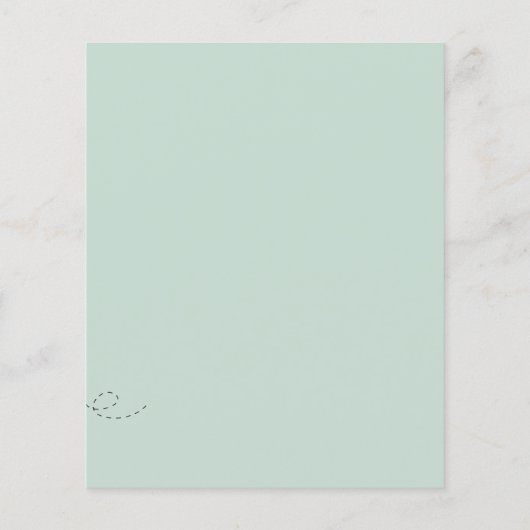 Eucalyptus groen budget baby shower uitnodiging (Achterkant)