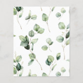 Eucalyptus groen budget trouwuitnodiging (Achterkant)