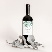 Eucalyptus groen Cheers vrijgezellenfeest Wijn Etiket