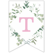 Eucalyptus groen custom bruiloftsfeest vlaggetjes (Derde vlag)