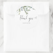 Eucalyptus groen dank u kalligrafie ronde sticker (Tas)