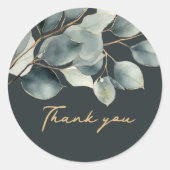 Eucalyptus groen  dank u sticker (Voorkant)