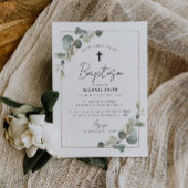 eucalyptus groen doop uitnodiging