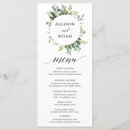 Eucalyptus groen eenvoudig elegant menu