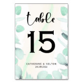 Eucalyptus groen eenvoudig en modern kaart (Achterkant)