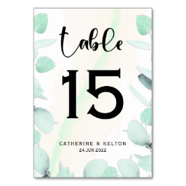 Eucalyptus groen eenvoudig en modern kaart