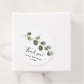 Eucalyptus groen eenvoudig modern bedankjes labels (In situ)