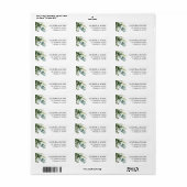 Eucalyptus groen eenvoudige elegante bruiloft etiket (Full Sheet)