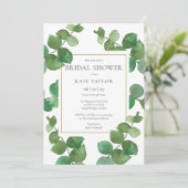 Eucalyptus groen Elegant Goud Vrijgezellenfeest Kaart (Staand voorkant)