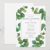 Eucalyptus groen Elegant Goud Vrijgezellenfeest Kaart (Voorkant / Achterkant)