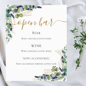 Eucalyptus groen elegante bar menu
