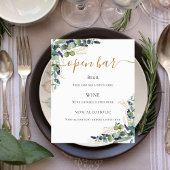 Eucalyptus groen elegante bar menu